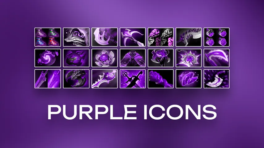 Purple Icons: Item icons — a Dota 2 mod